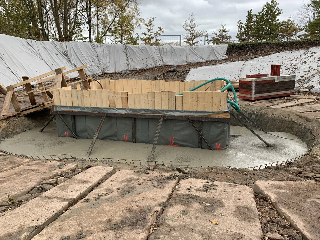 Betonage Schachtkopf Ottoschacht am Standort Sprengstoffniederlage Niederwürschnitz