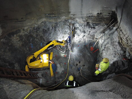 Aufwältigung Gesenk im Spatberwerk Niederschlag