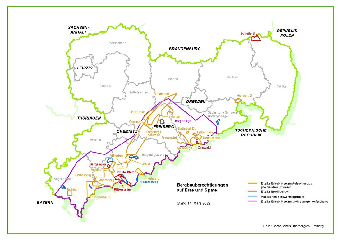 Erze und Spate Sächsisches Oberbergamt sachsen.de