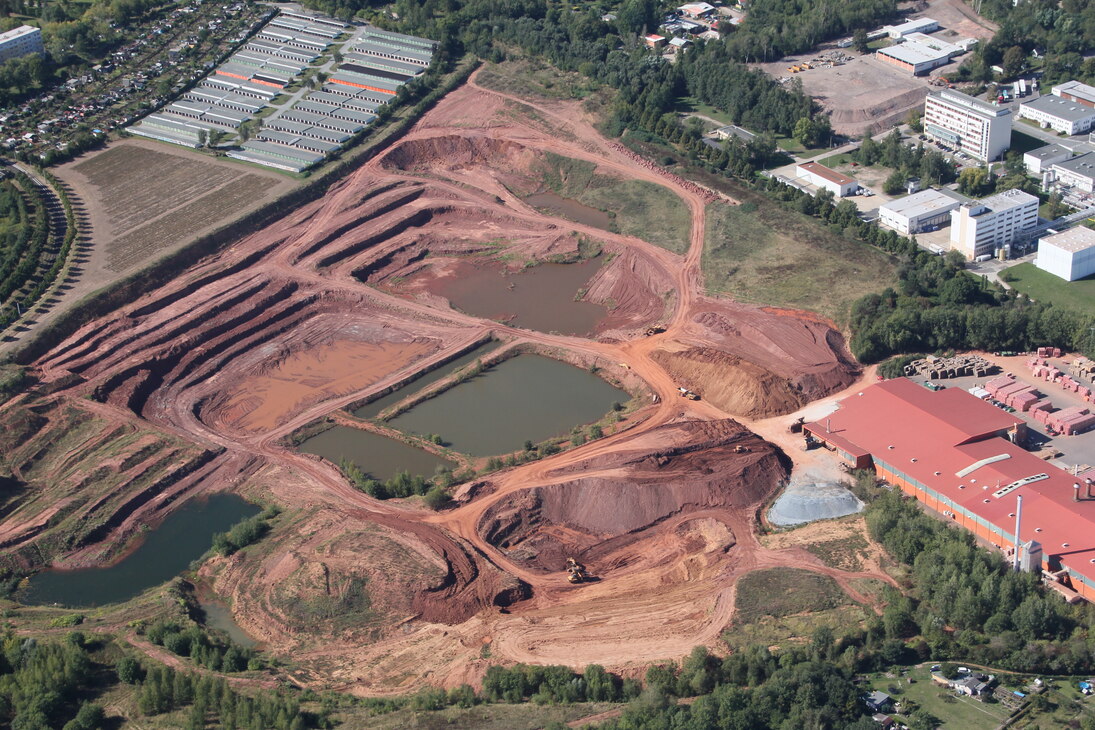 Luftbild Lehmtagebau Zwickau-Planitz