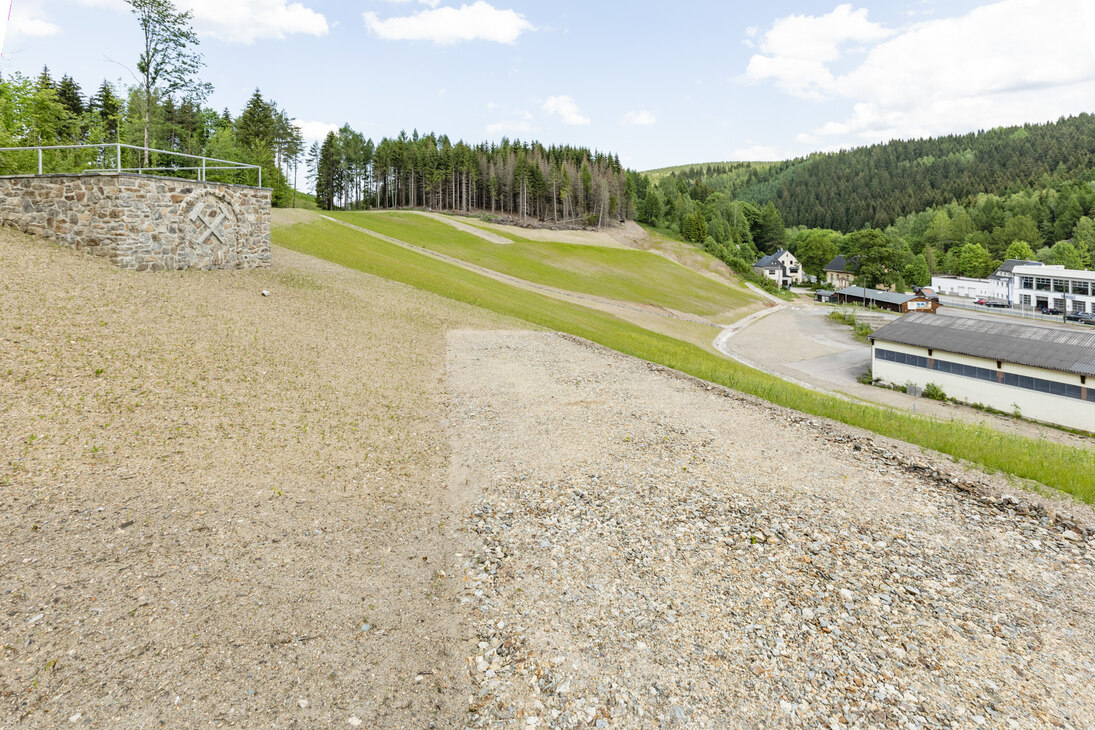 Sanierte Halde Haldenaufbereitung in Johanngeorgenstadt