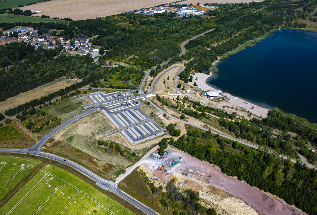 Erschließung Biedermeierstrand bei Hayna am Schalditzer See