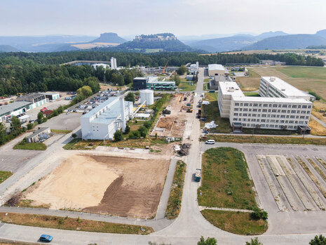 Übertägige Flächenrevitalisierung der Wismut GmbH am Standort Königstein 